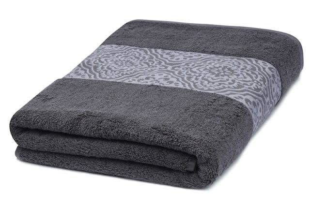 Cannon Scroll Towel ( 81 X 163 ) - Grey