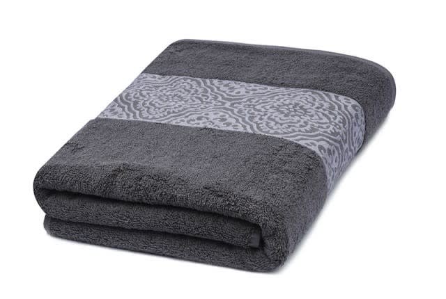 Cannon Scroll Towel ( 70 X 140 ) - Grey