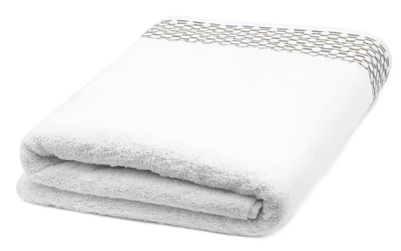 Cannon Orbit Towel ( 81 X 163 ) - White & Grey