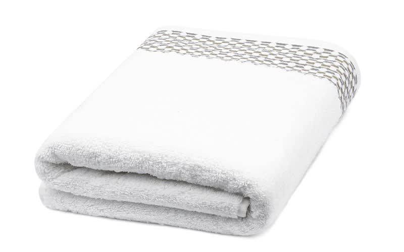 Cannon Orbit Towel ( 70 X 140 ) - White & Grey