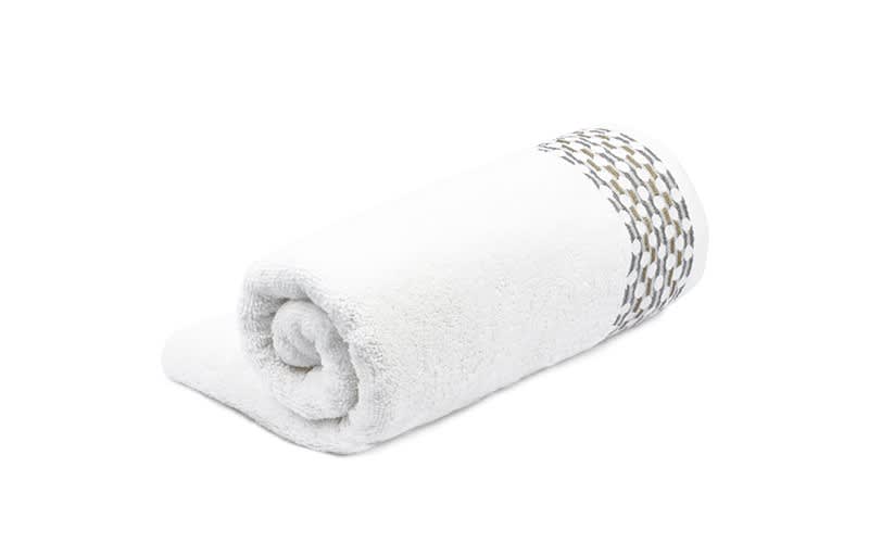 Cannon Orbit Towel ( 41 X 66 ) - White & Grey