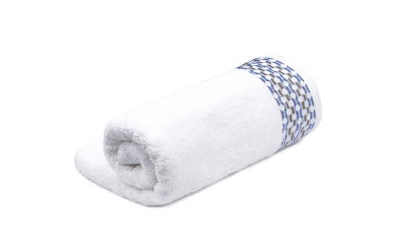 Cannon Orbit Towel ( 33 X 33 ) - White & Blue