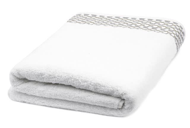 Cannon Orbit Towel ( 81 X 163 ) - White & Grey