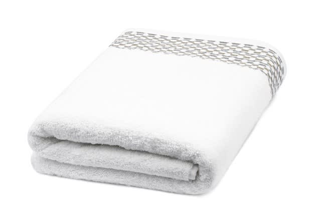 Cannon Orbit Towel ( 70 X 140 ) - White & Grey