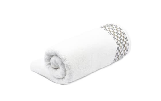 Cannon Orbit Towel ( 33 X 33 ) - White & Grey