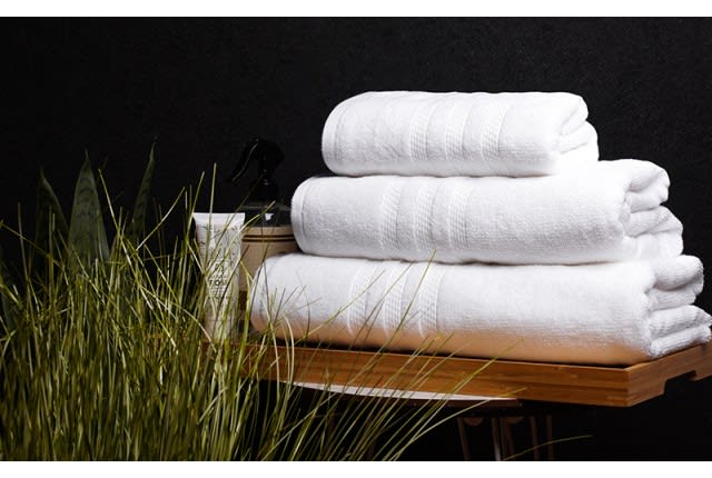 Cannon Melange Towel ( 81 X 163 ) - White