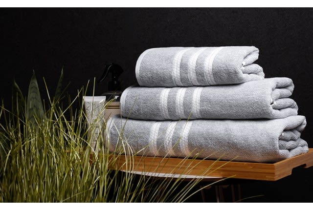 Cannon Melange Towel ( 81 X 163 ) - Grey