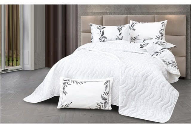 Dalida Cotton BedSpread Set 4 PCS- Single White
