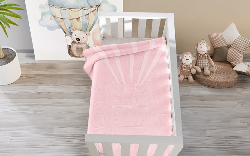 Cannon Baby Embossed Blanket 1 PC - Pink