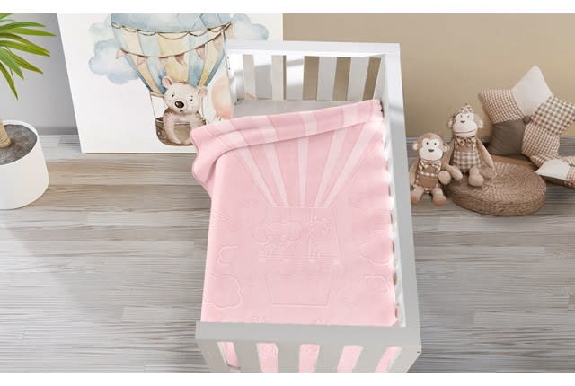 Cannon Baby Embossed Blanket 1 PC - Pink