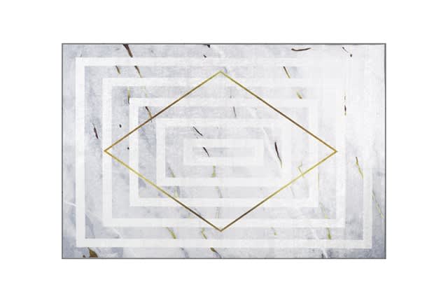 سجاد عازل للماء من أرمادا - ( 120 × 180 ) سم أوف وايت ورمادي