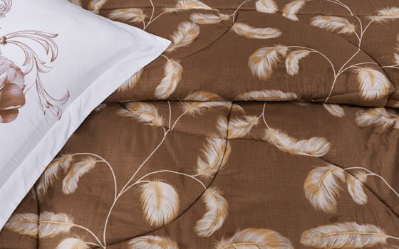 lydia Comforter Set 6 PCS - King  Brown