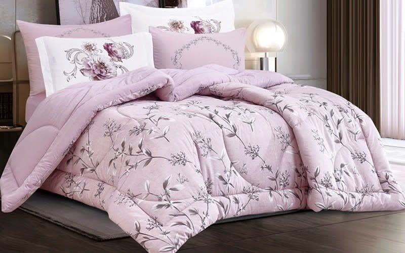 lydia Comforter Set 4 PCS - Single  L.Pink