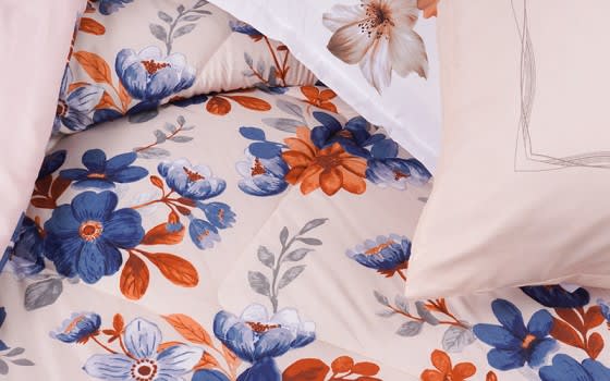 Lora Comforter Set 4 PCS - Single  Peach