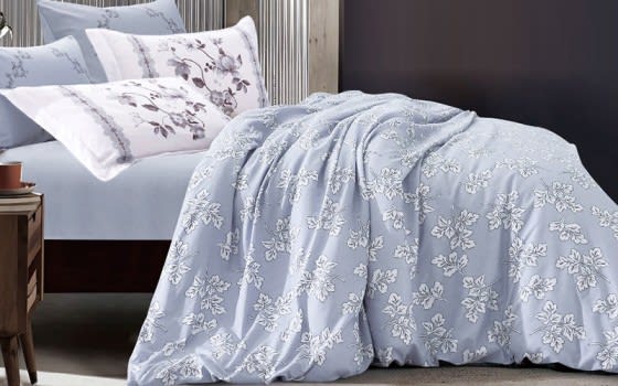 Mariana Quilt Cover Set Without Filling 6 PCS - King Sky Blue