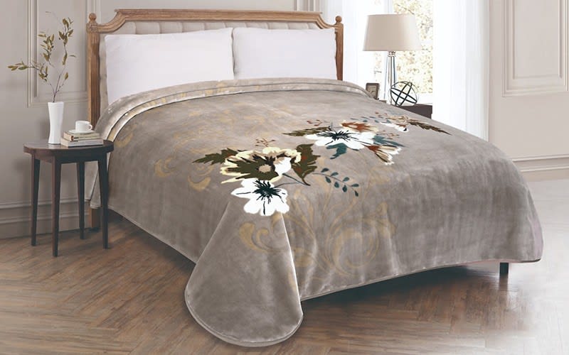 Cannon Printed Blanket 1 PC- Single D.Beige