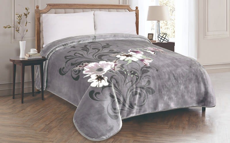 Cannon Printed Blanket 1 PC- Single D.Grey