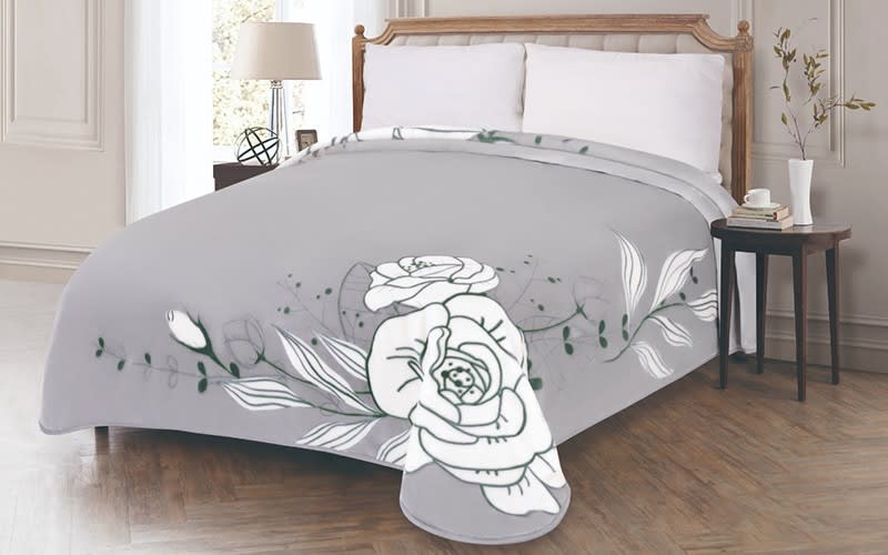 Cannon Printed Blanket 1 PC- Single L.Grey