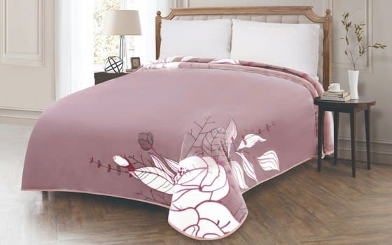Cannon Printed Blanket 1 PC- Single Pink