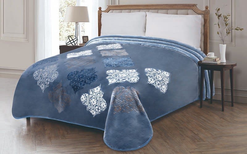 Cannon Printed Blanket 1 PC- Single Blue