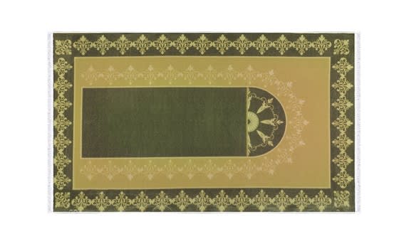 Armada Memory Foam Prayer Carpet - ( 65 X 120 ) cm - Beige & Brown