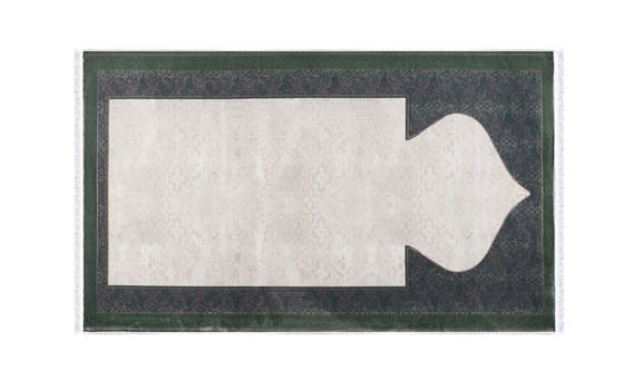 Armada Memory Foam Prayer Carpet - ( 65 X 120 ) cm - Off White & Green